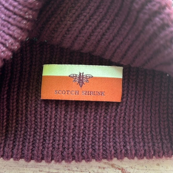 {Scotch Shrunk} Shrunk Melange Pom Pom Beanie Hat - Sz S - Picture 3 of 8